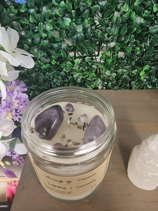 Crystal infused Intention Candles 8 oz